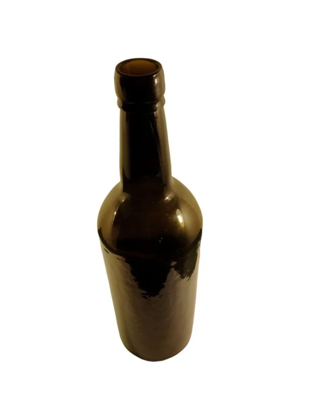 Antique Primitive Brown Glass Spirit Bottle Vintage Liquor Western Colorado